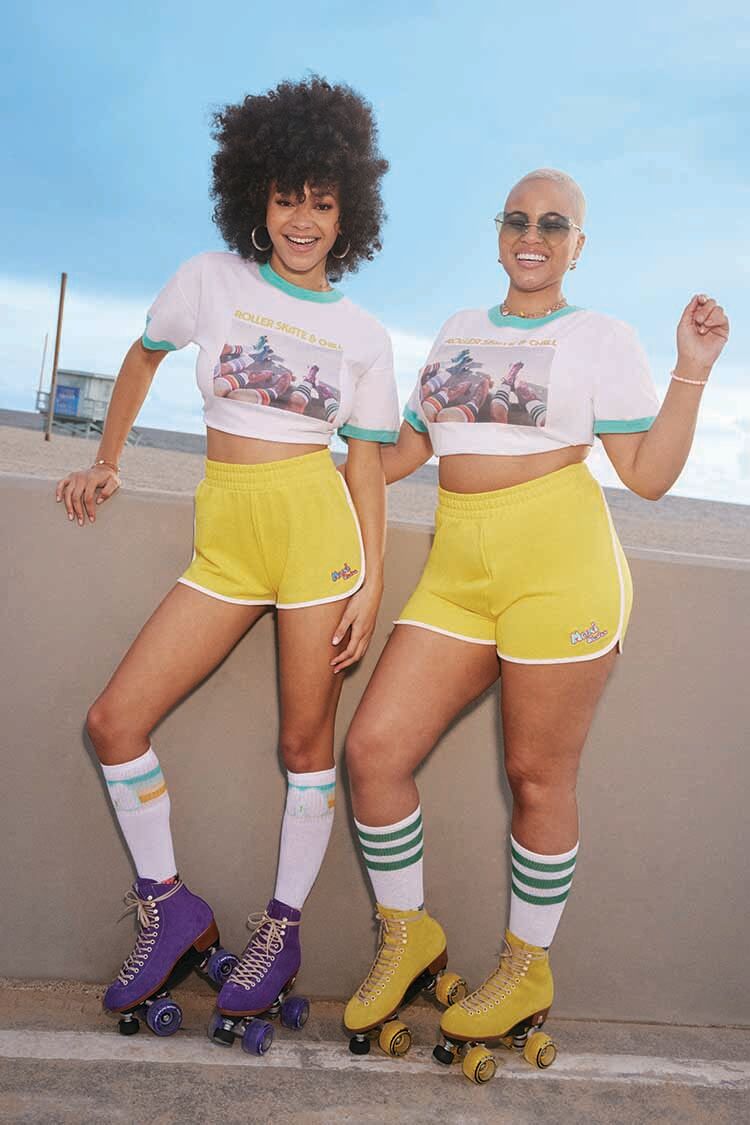 Plus Size Moxi Skates Ringer Tee