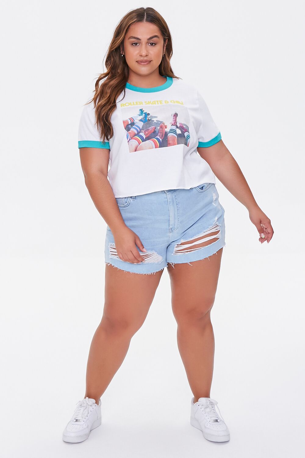 Plus Size Moxi Skates Ringer Tee - Image 4