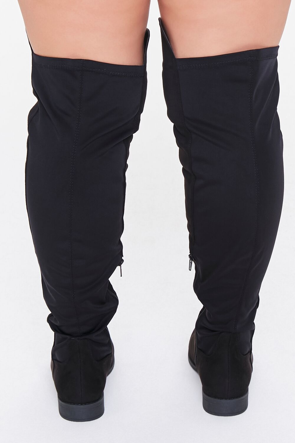 Thigh-High Faux Suede Boots (Wide) - Image 7