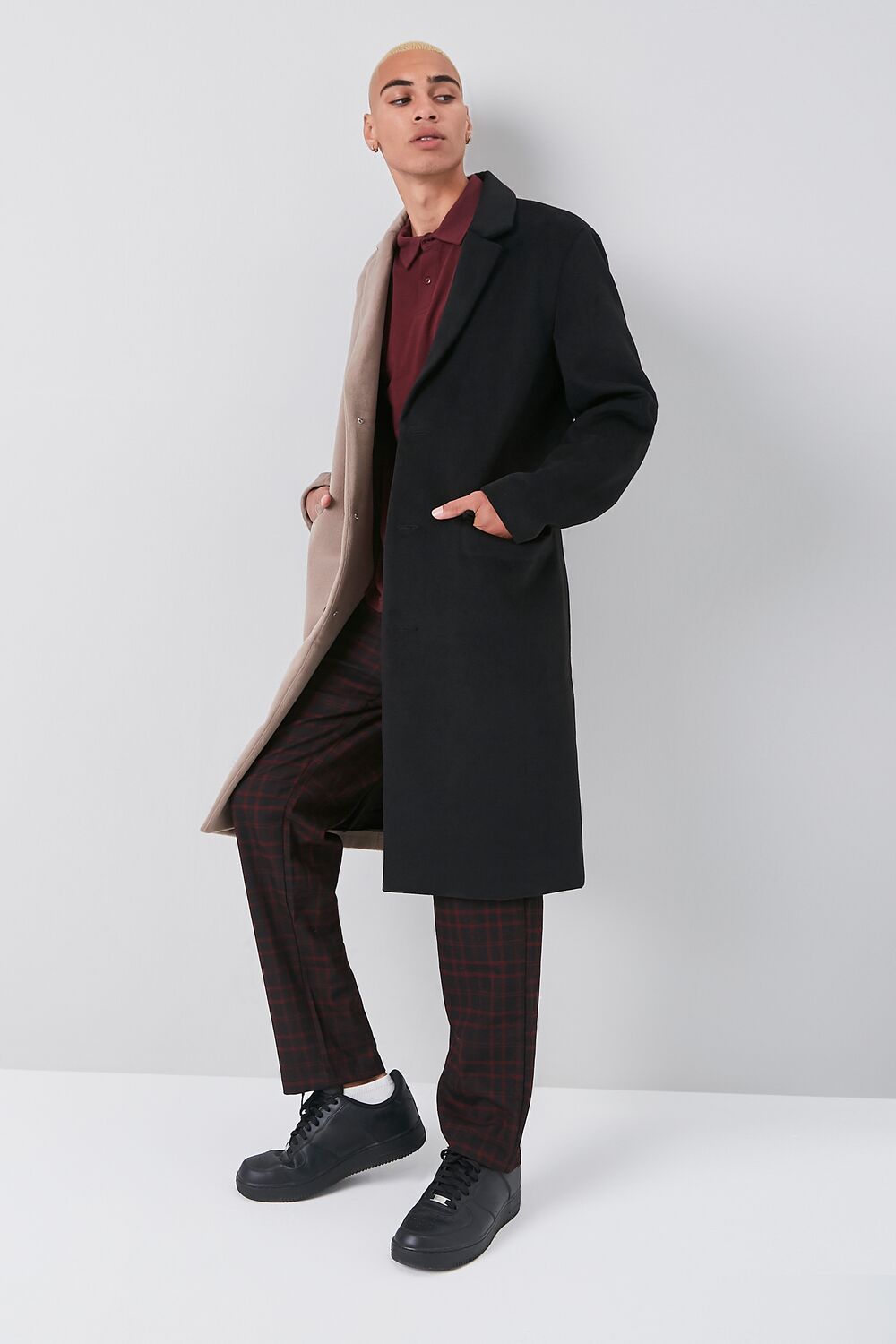 Colorblock Longline Coat - Image 5