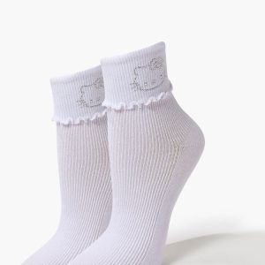 Rhinestone Hello Kitty Crew Socks