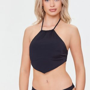 Ribbed Cheeky Bikini Bottoms