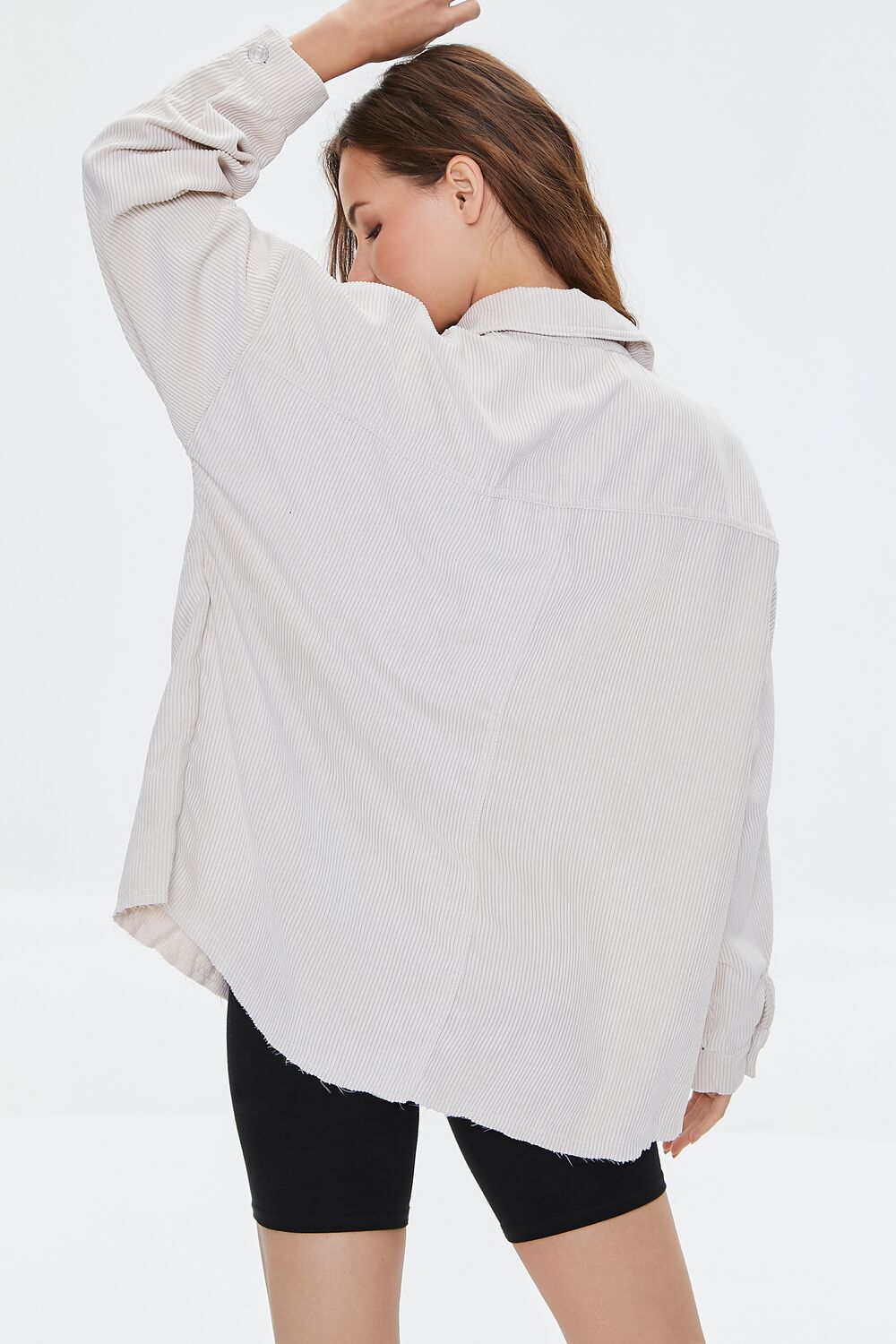 Corduroy Button-Front Shacket - Image 3