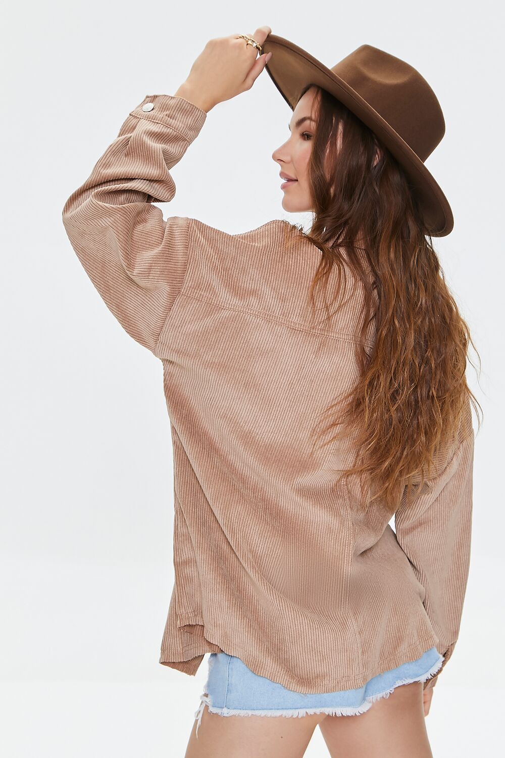Corduroy Button-Front Shacket - Image 8