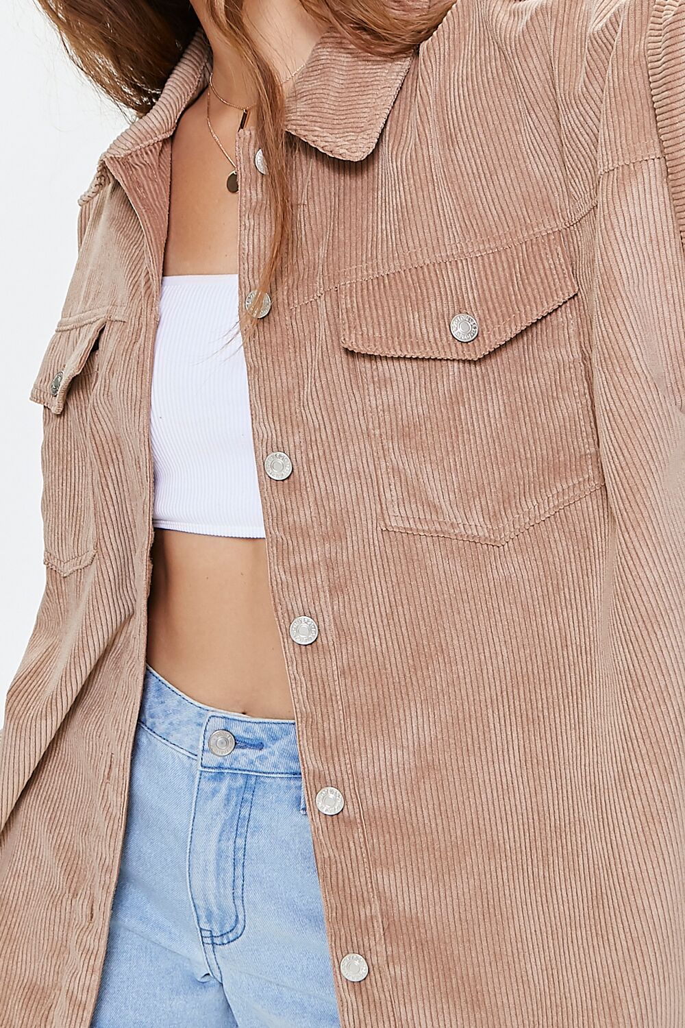 Corduroy Button-Front Shacket - Image 11