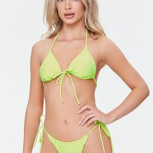 Self-Tie String Bikini Bottoms
