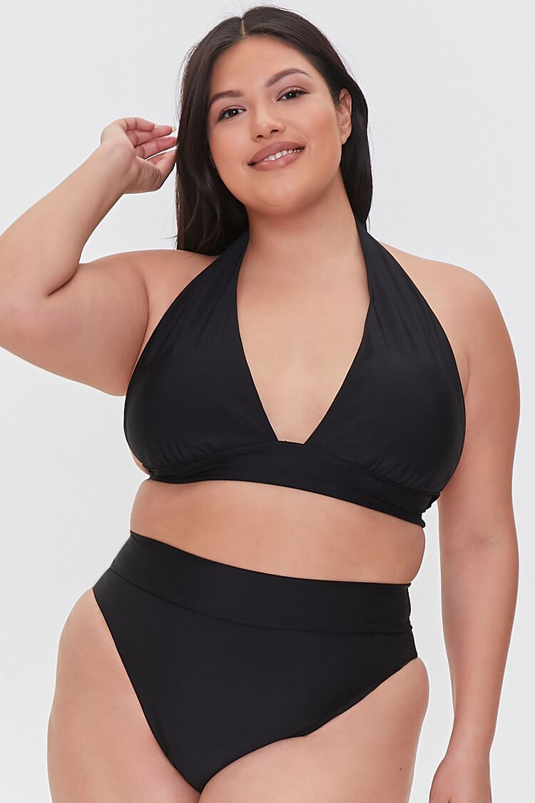 Plus Size High-Rise Bikini Bottoms
