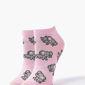 Elephant Print Ankle Socks