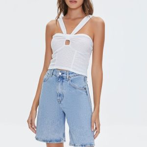 V-Strap Cutout Crop Top