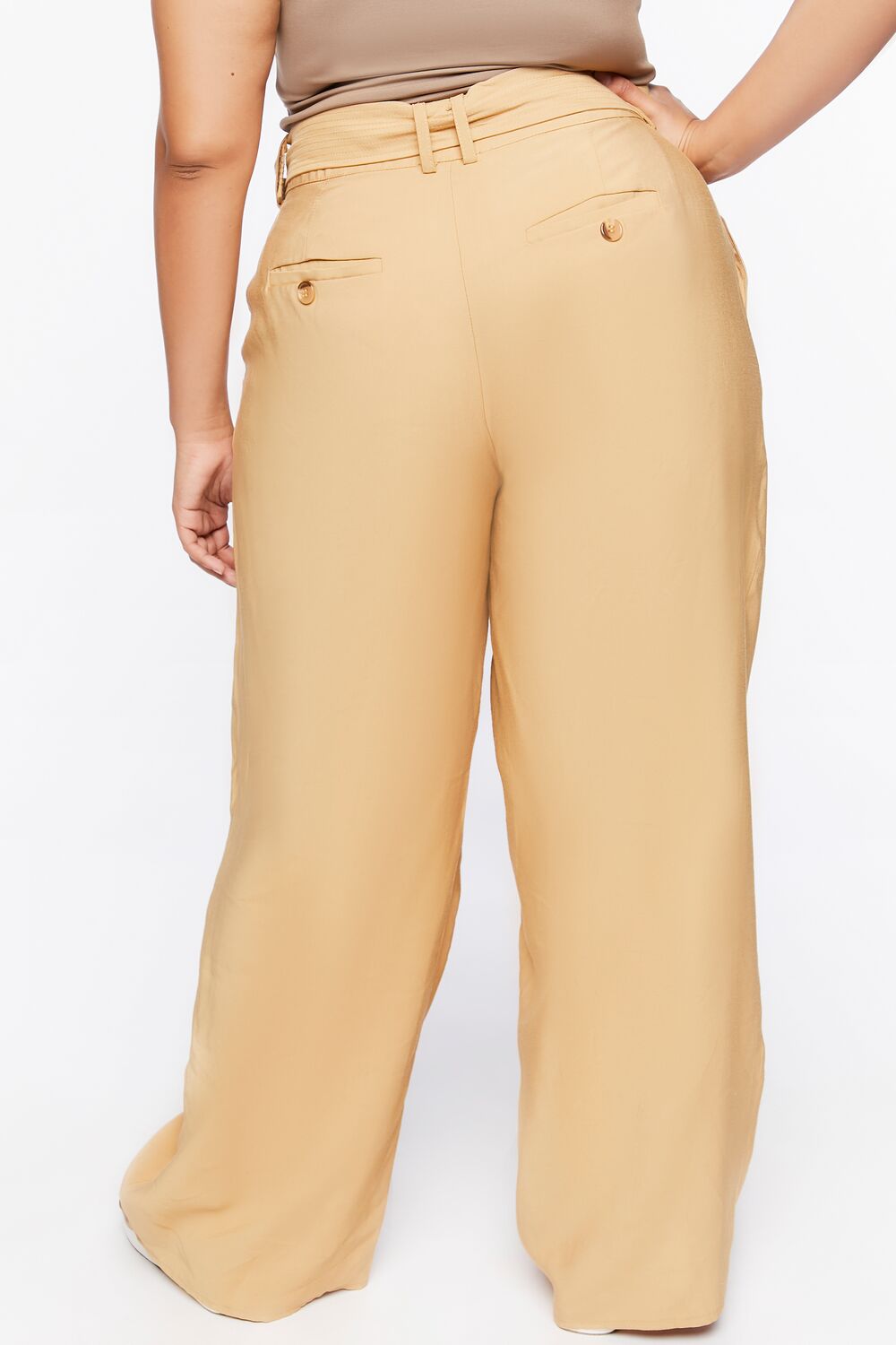 Plus Size Belted Wide-Leg Pants - Image 4