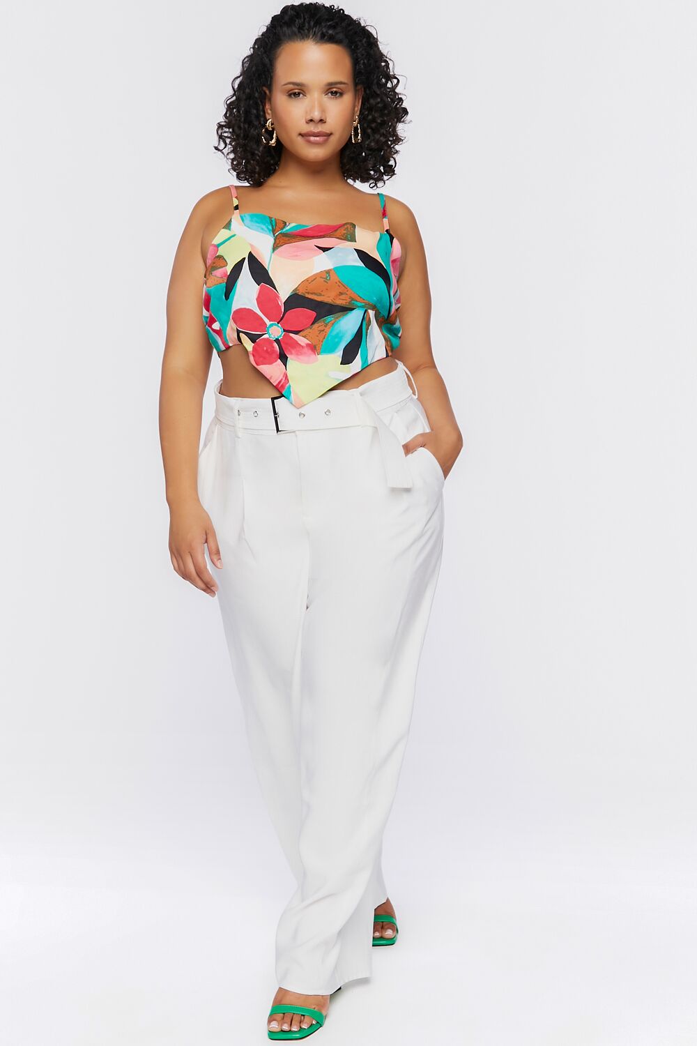 Plus Size Belted Wide-Leg Pants - Image 7