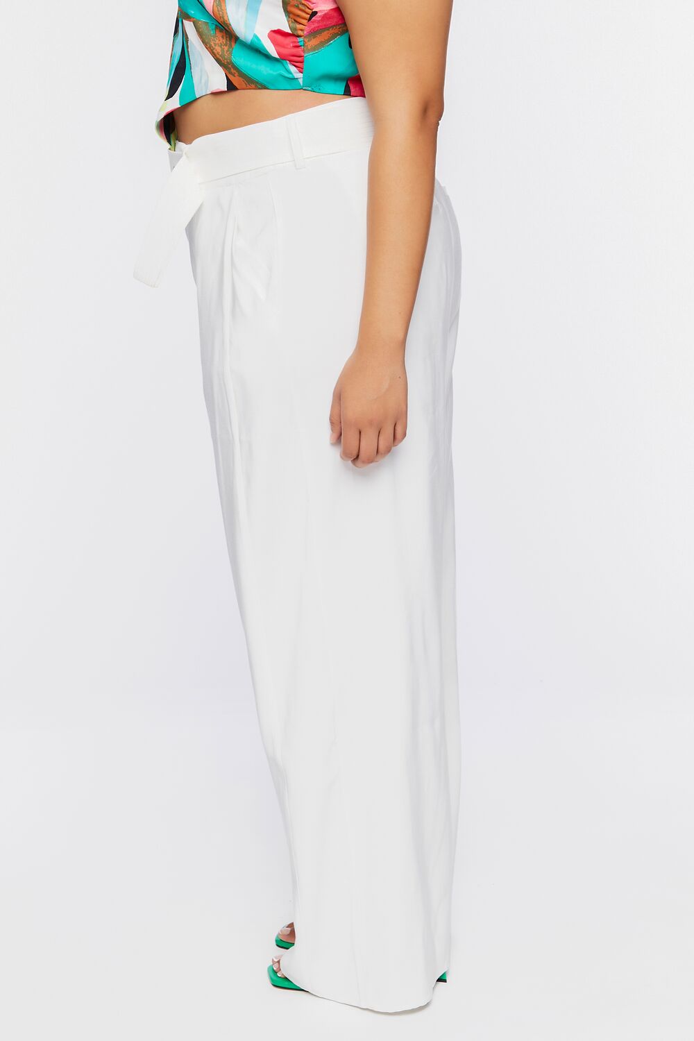 Plus Size Belted Wide-Leg Pants - Image 9