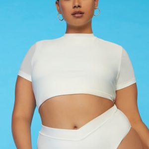 Plus Size Sports Illustrated Rash Guard Swim Top