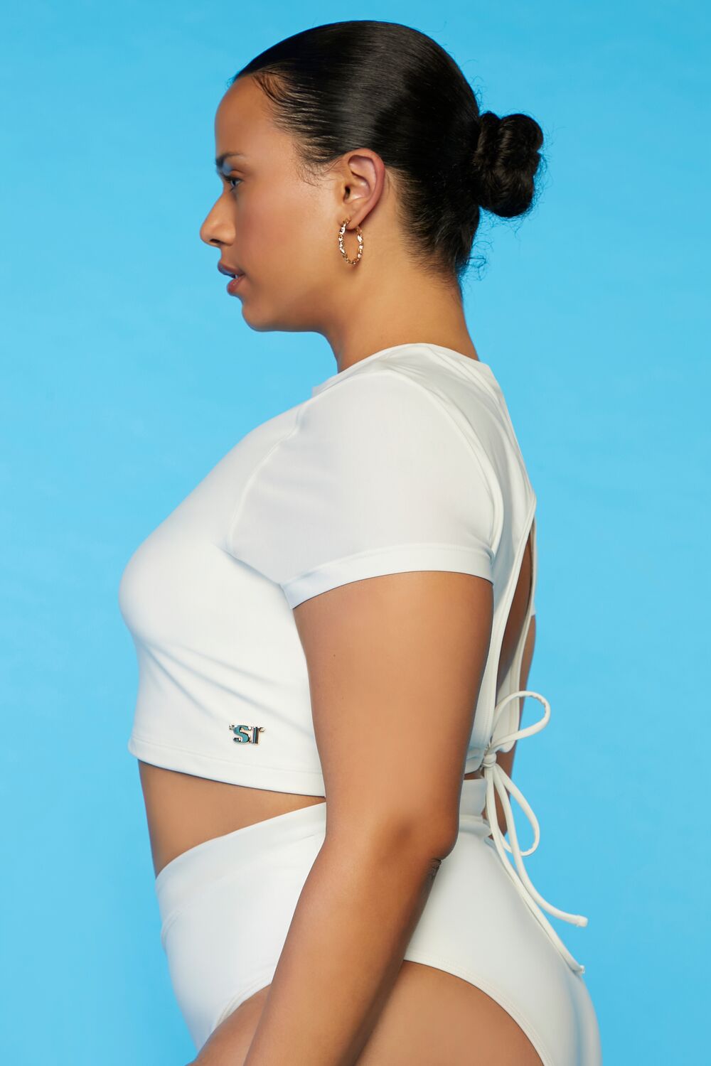 Plus Size Sports Illustrated Rash Guard Swim Top - Image 2