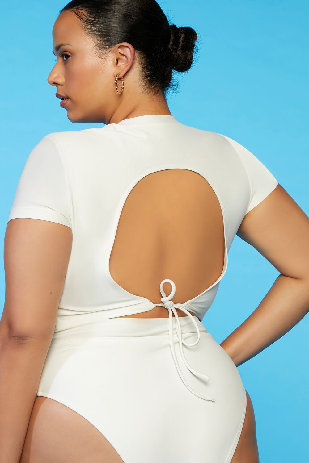 Plus Size Sports Illustrated Rash Guard Swim Top - Image 3