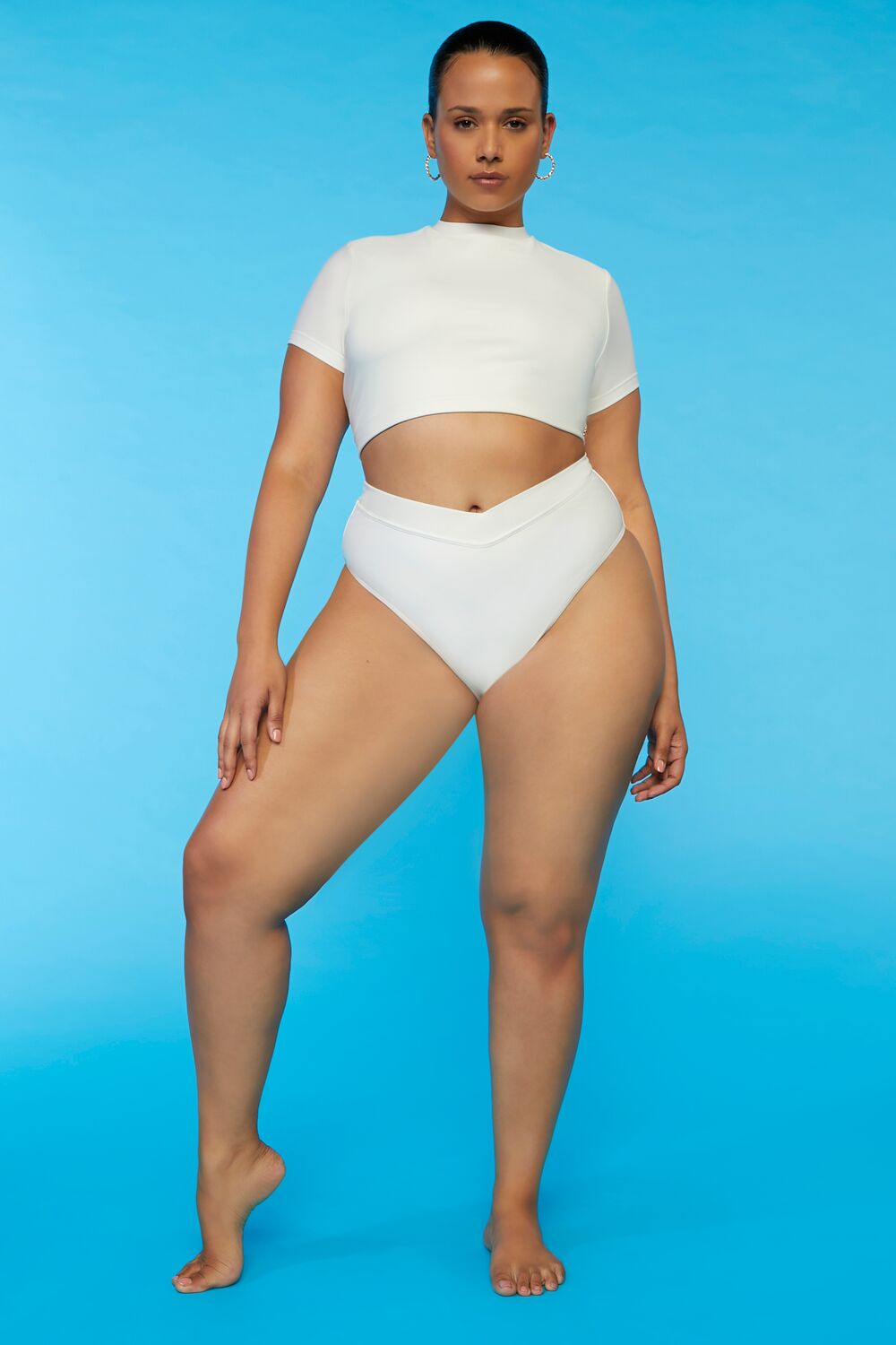 Plus Size Sports Illustrated Rash Guard Swim Top - Image 4