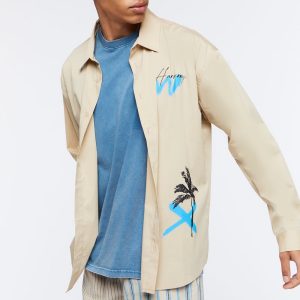 Palm Tree Print Graphic Shirt