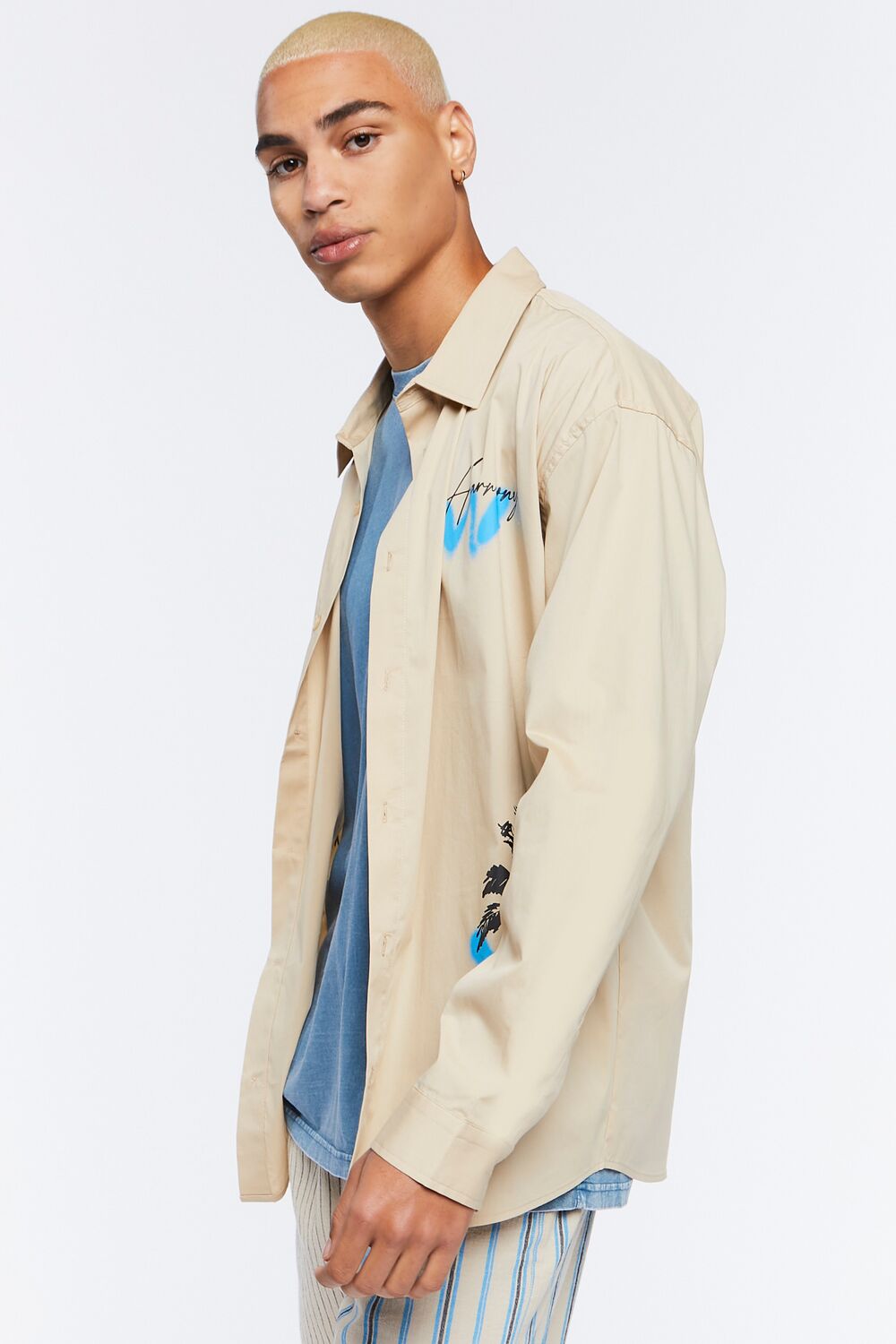 Palm Tree Print Graphic Shirt - Image 2