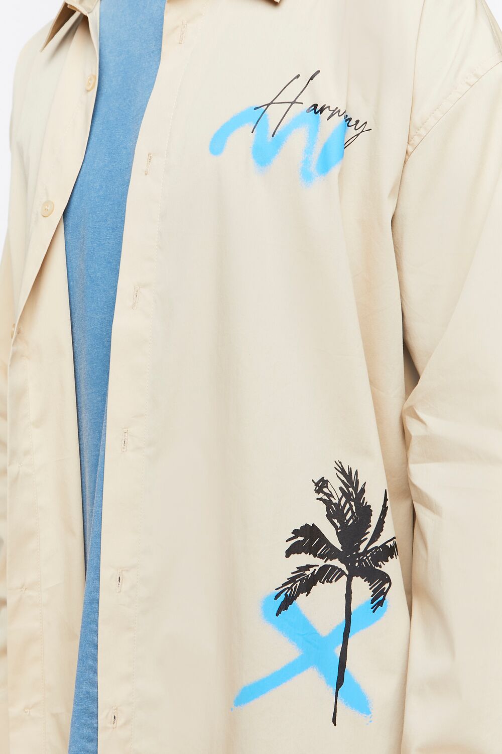 Palm Tree Print Graphic Shirt - Image 6