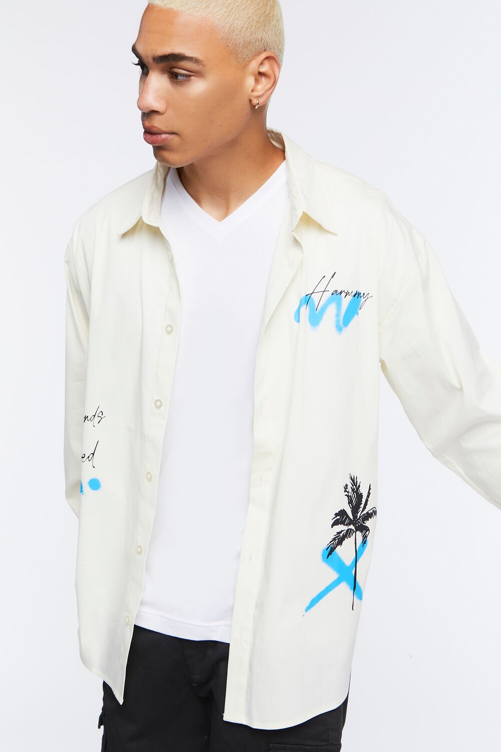 Palm Tree Print Graphic Shirt - Image 7