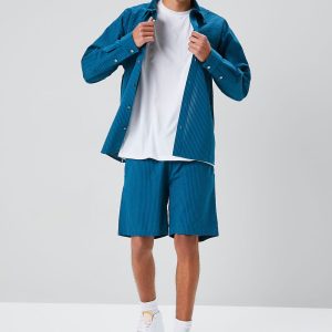 Seersucker Drawstring Shorts