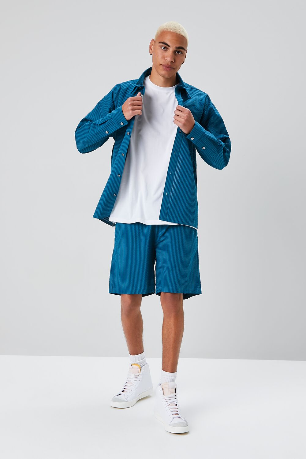 Seersucker Drawstring Shorts