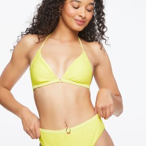 Eyelet High-Rise Bikini Bottoms