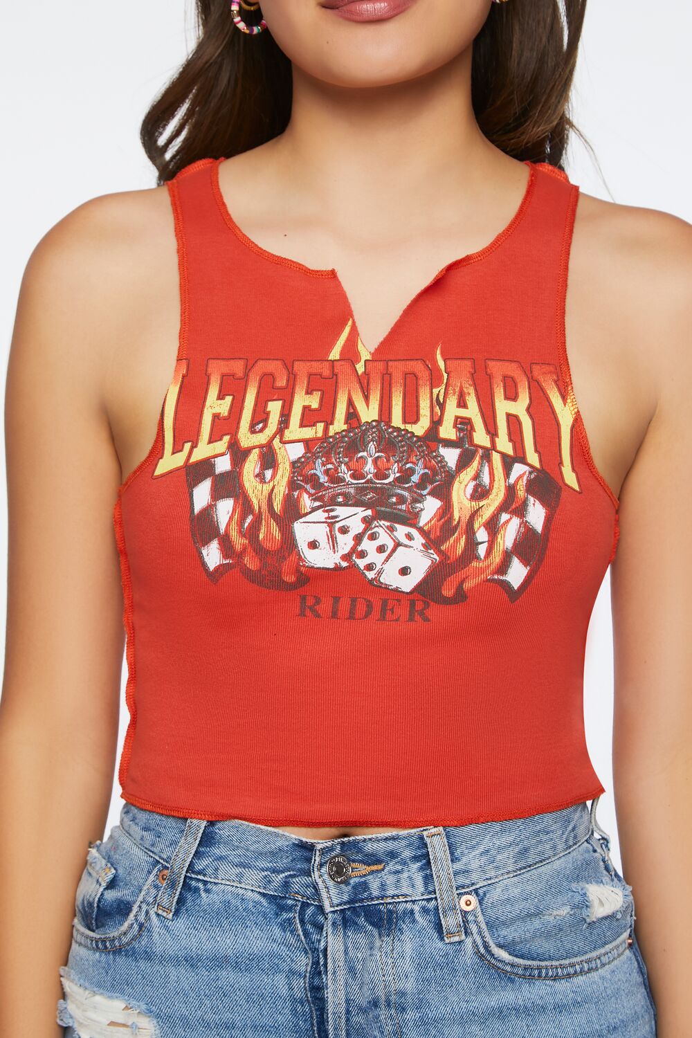 Legendary Graphic Cropped Tank Top - Image 5