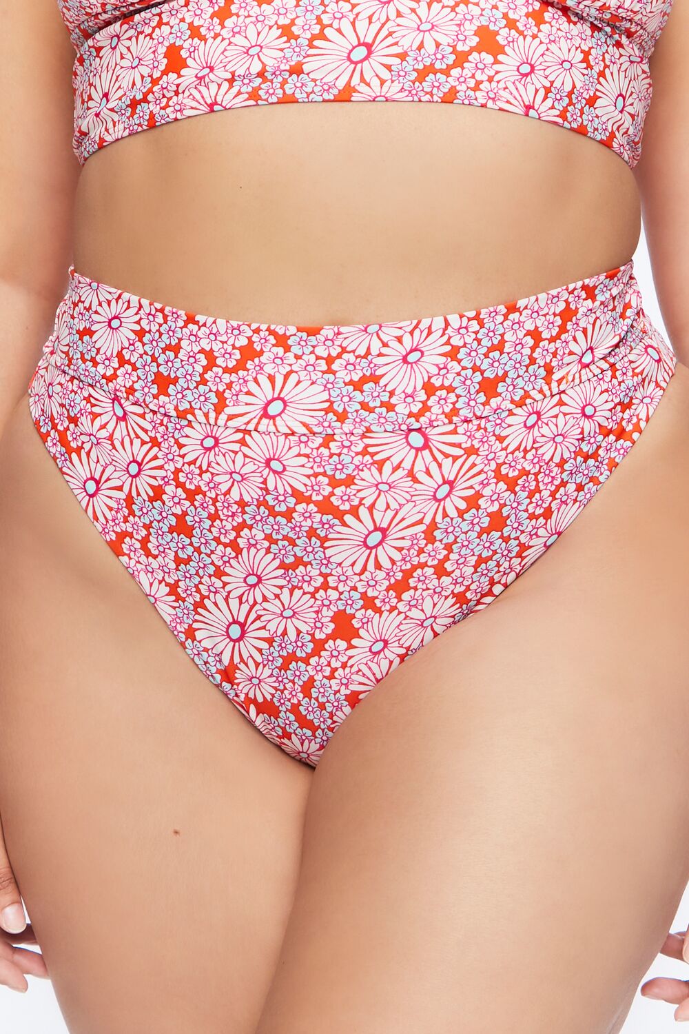 Plus Size Floral High-Rise Bikini Bottoms - Image 2