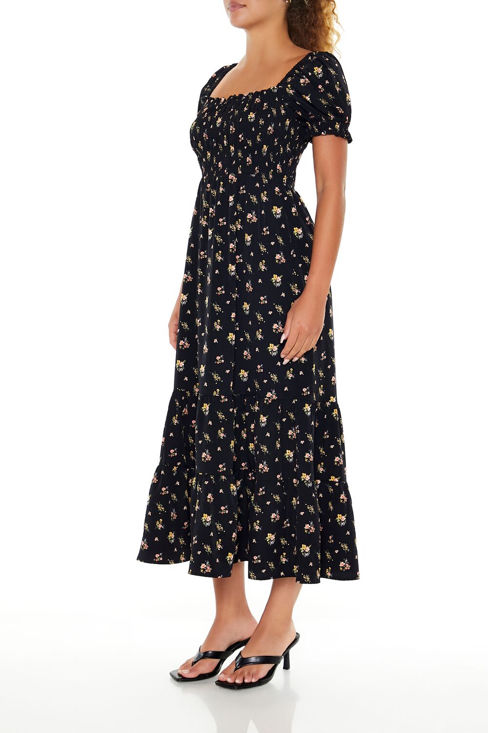 Floral Puff-Sleeve Dress - Image 3