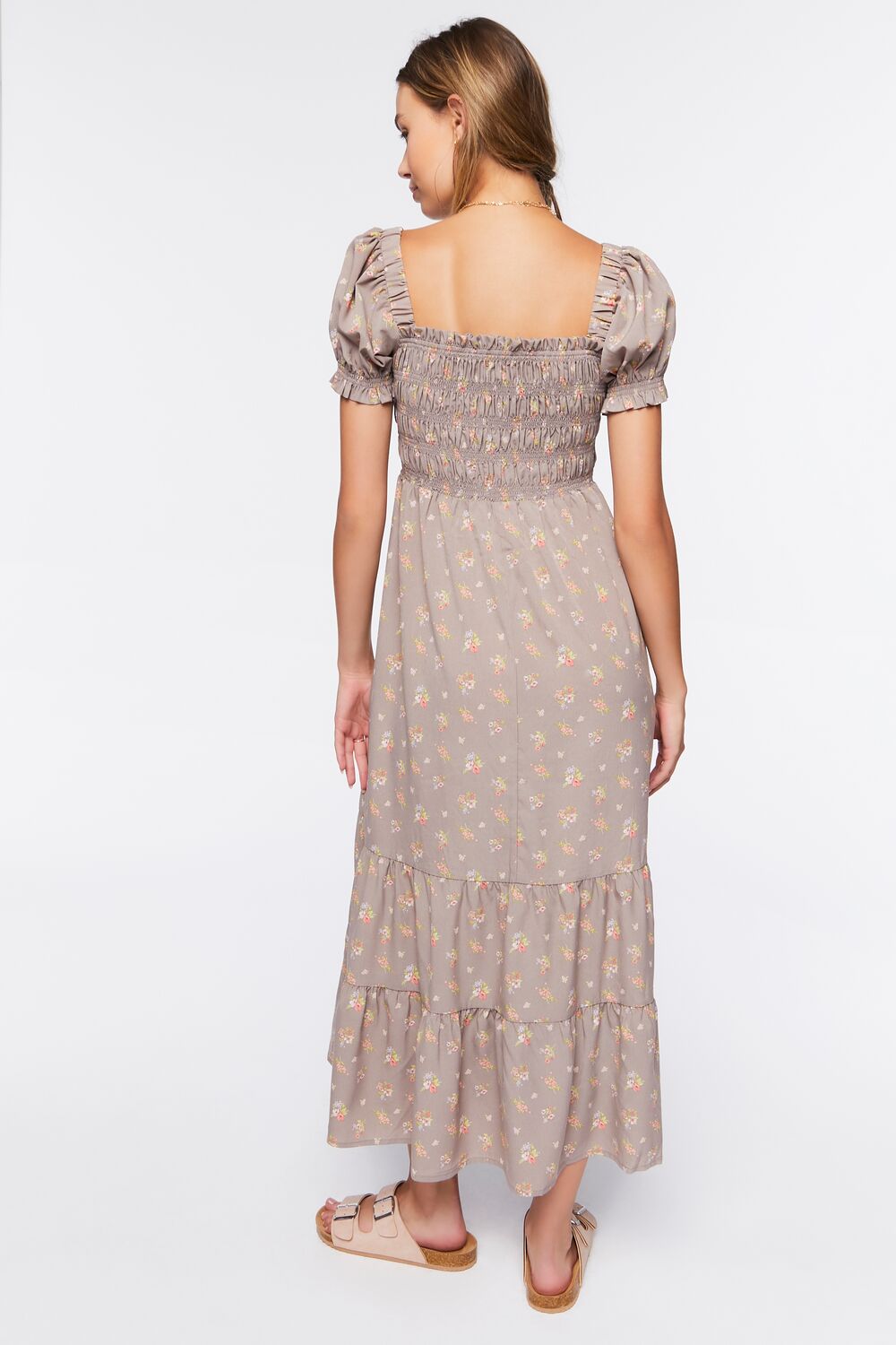 Floral Puff-Sleeve Dress - Image 9