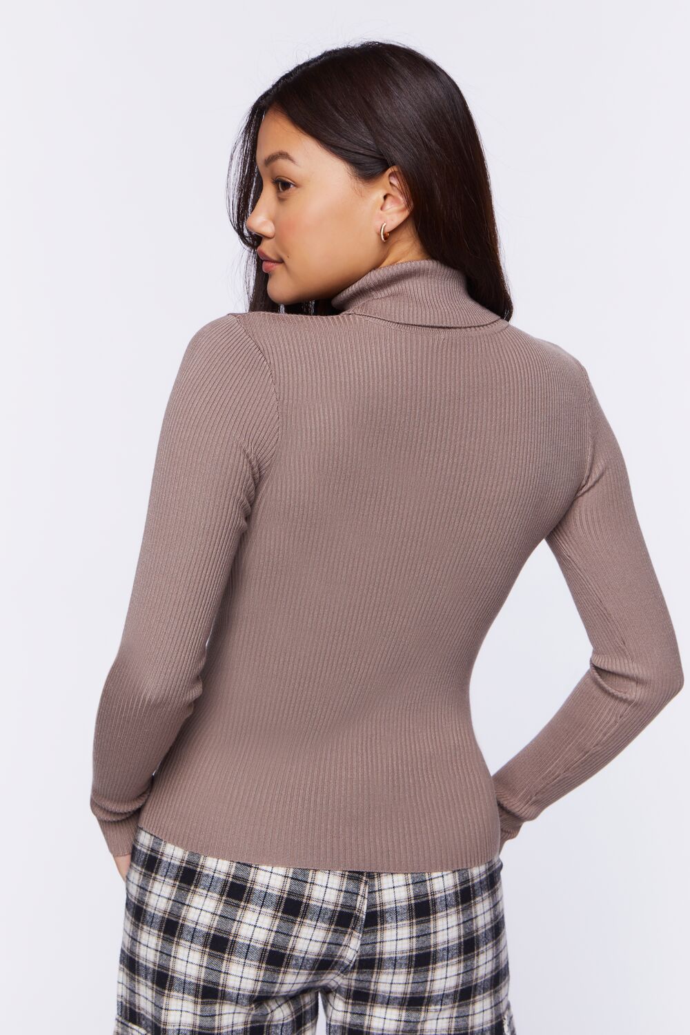 Ribbed Turtleneck Sweater-Knit Top - Image 37