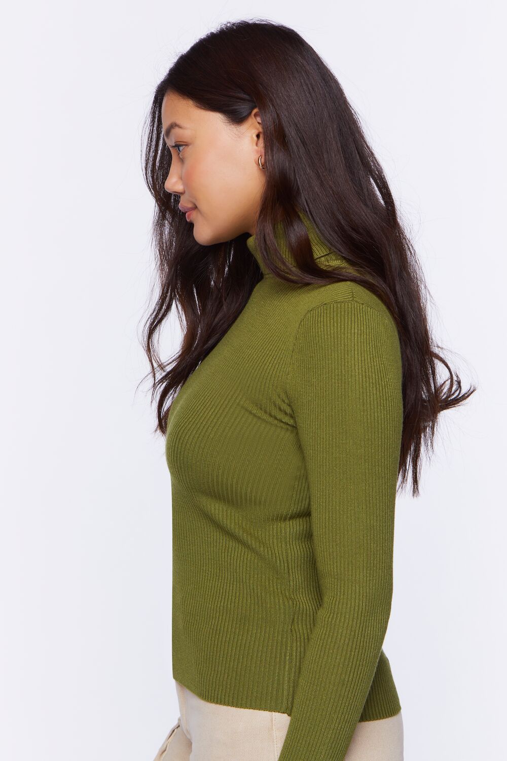 Ribbed Turtleneck Sweater-Knit Top - Image 49