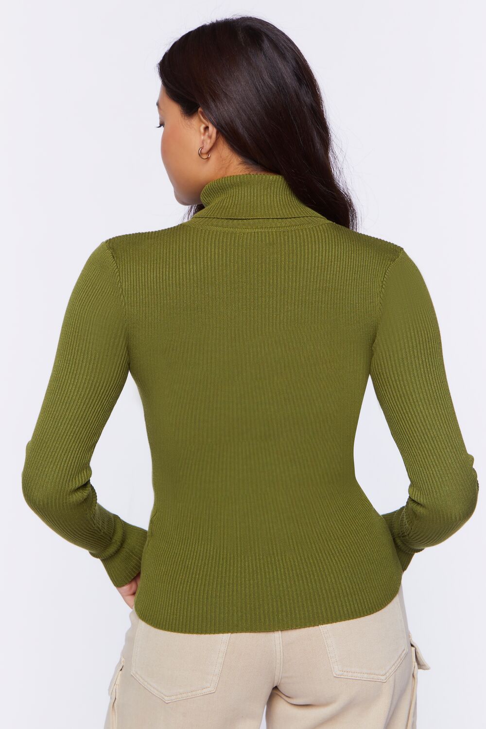Ribbed Turtleneck Sweater-Knit Top - Image 55