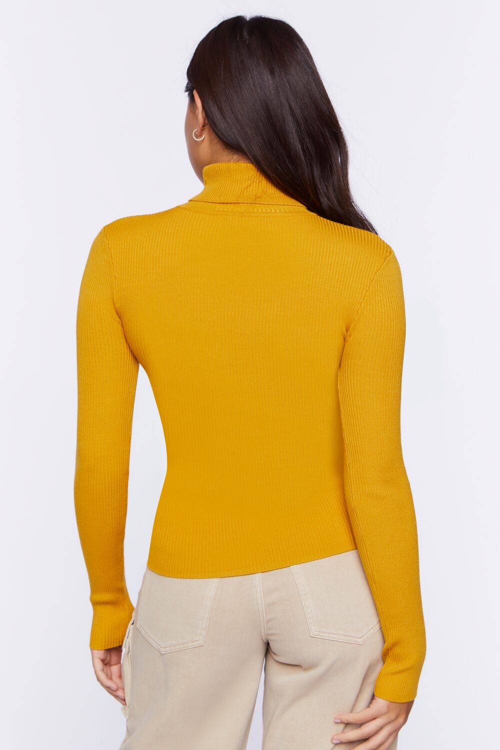 Ribbed Turtleneck Sweater-Knit Top - Image 17