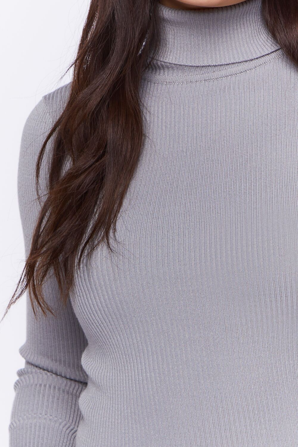 Ribbed Turtleneck Sweater-Knit Top - Image 4