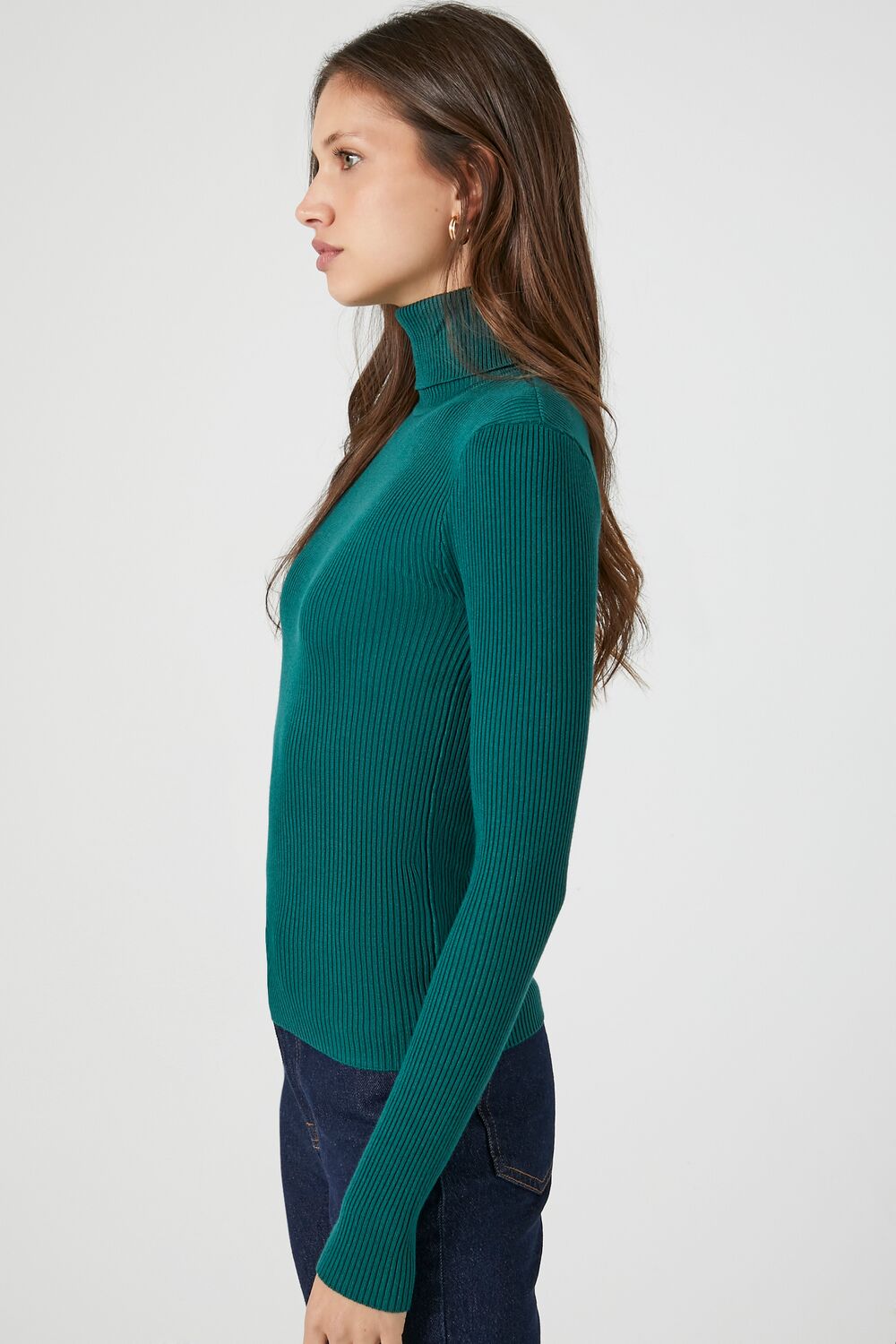 Ribbed Turtleneck Sweater-Knit Top - Image 94