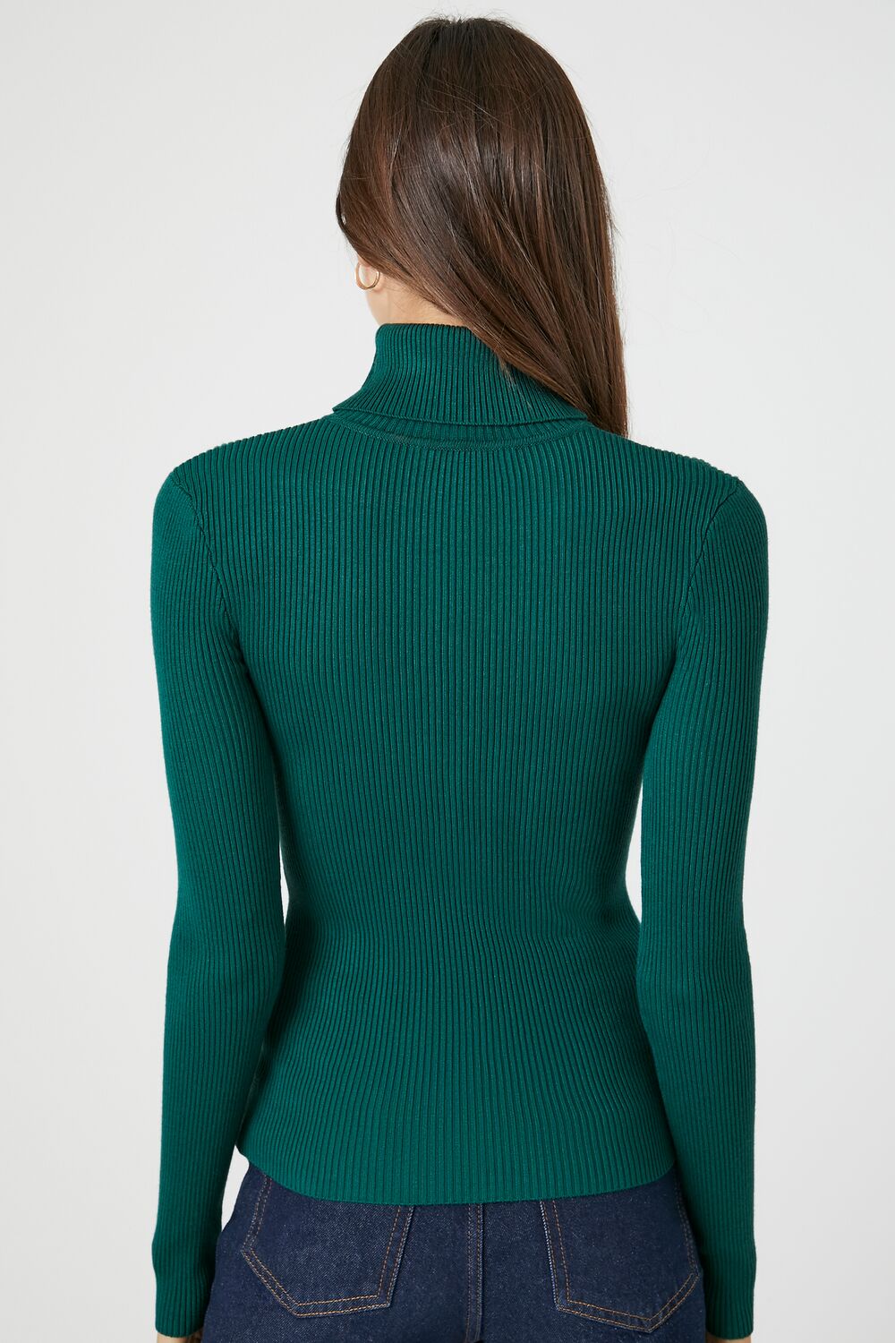 Ribbed Turtleneck Sweater-Knit Top - Image 95