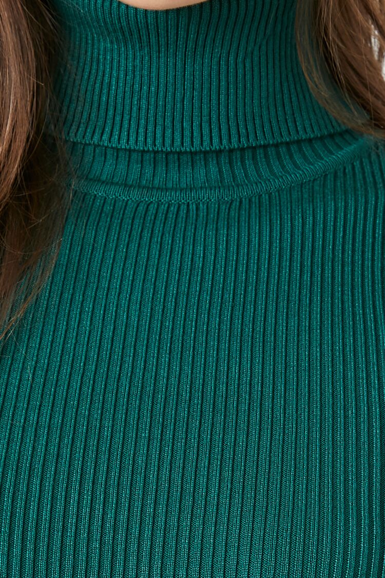 Ribbed Turtleneck Sweater-Knit Top - Image 97