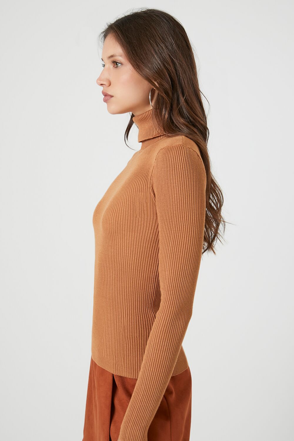Ribbed Turtleneck Sweater-Knit Top - Image 99