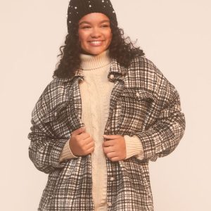 Plus Size Drop-Sleeve Shacket