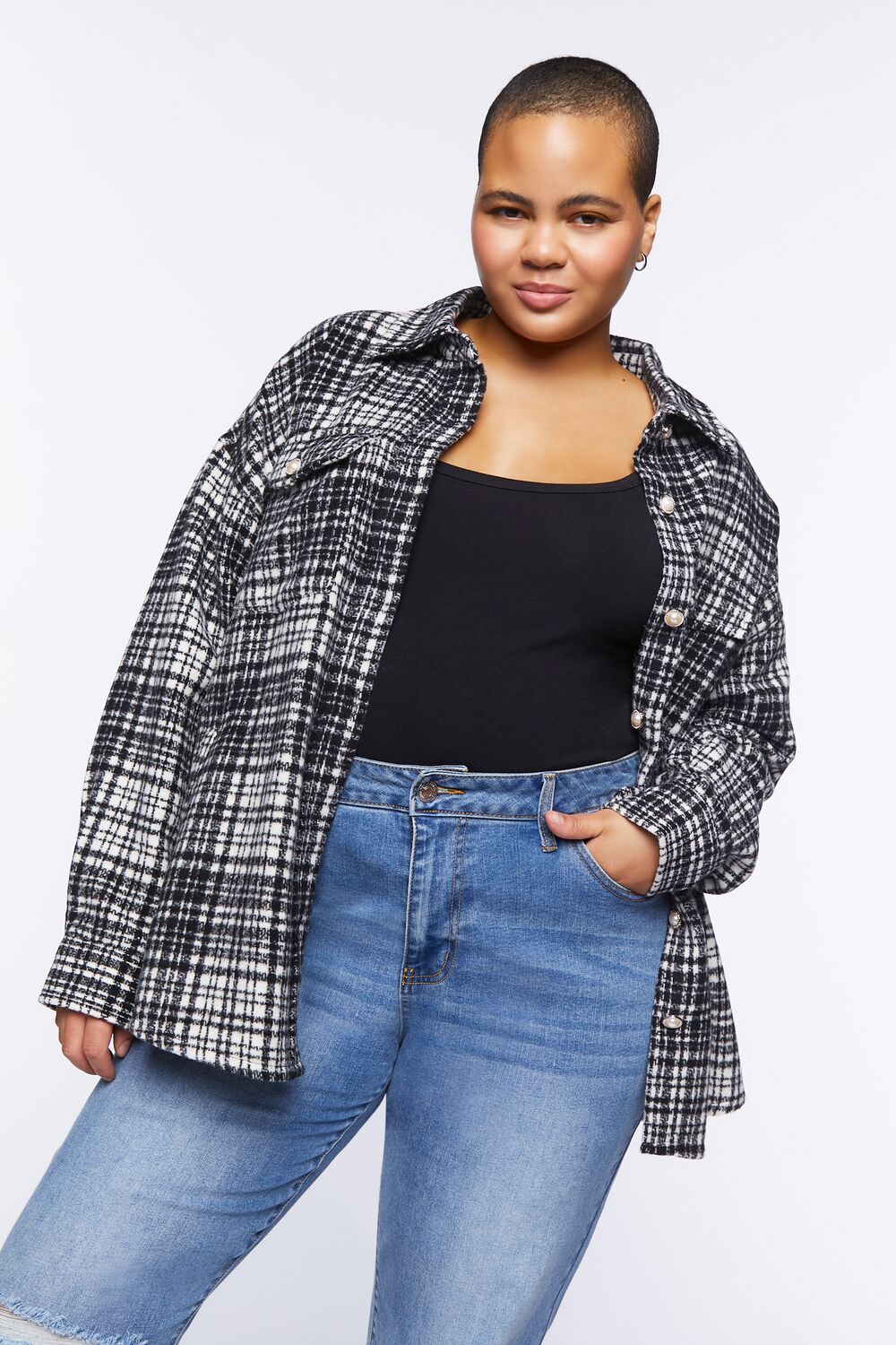Plus Size Drop-Sleeve Shacket - Image 2