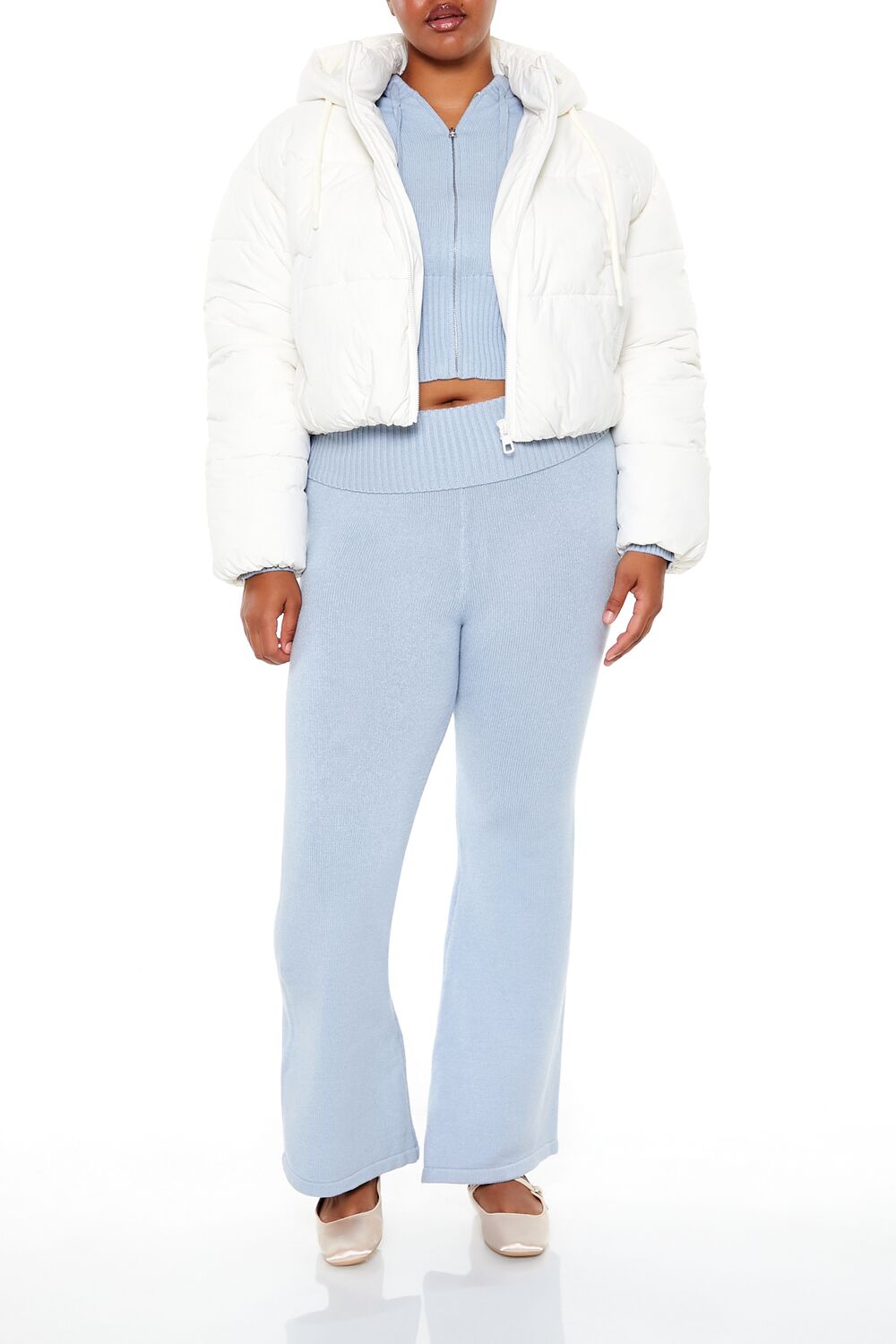 Plus Size Hooded Puffer Jacket - Image 2