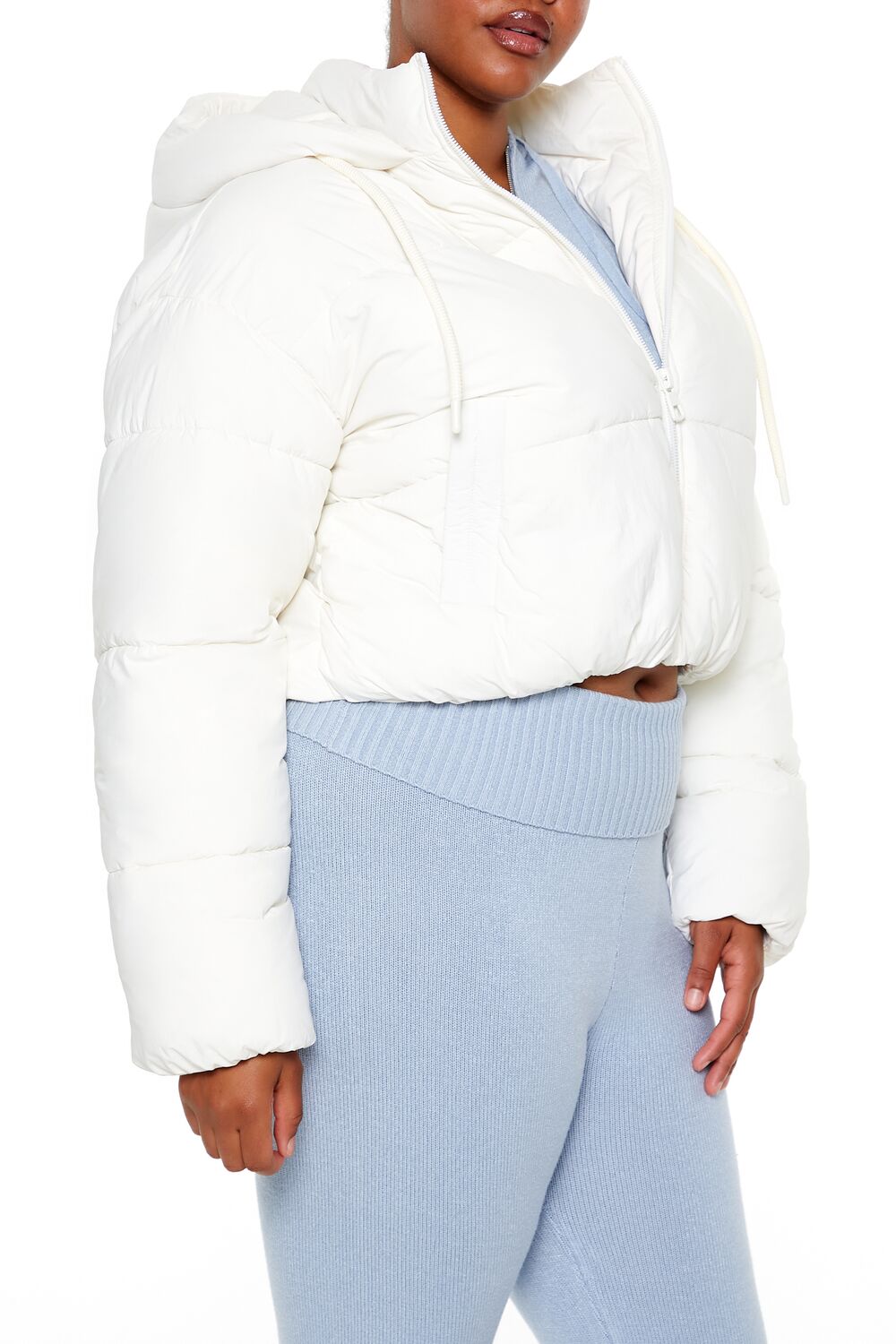 Plus Size Hooded Puffer Jacket - Image 4