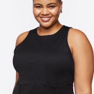 Plus Size Active Cropped Tank Top