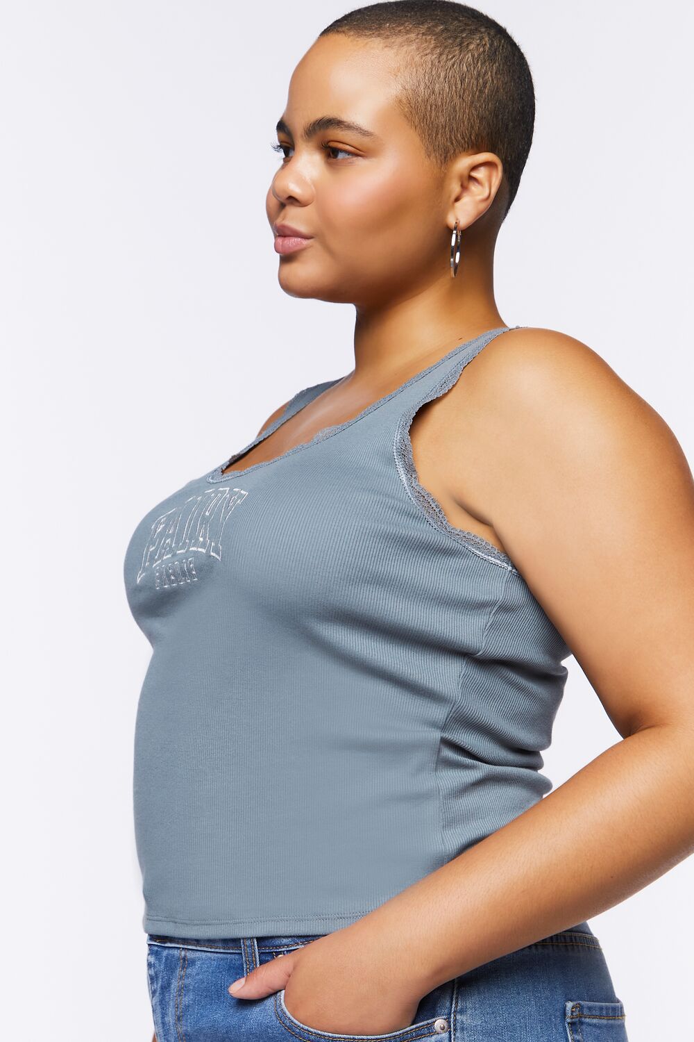 Plus Size Fairy Graphic Tank Top - Image 2