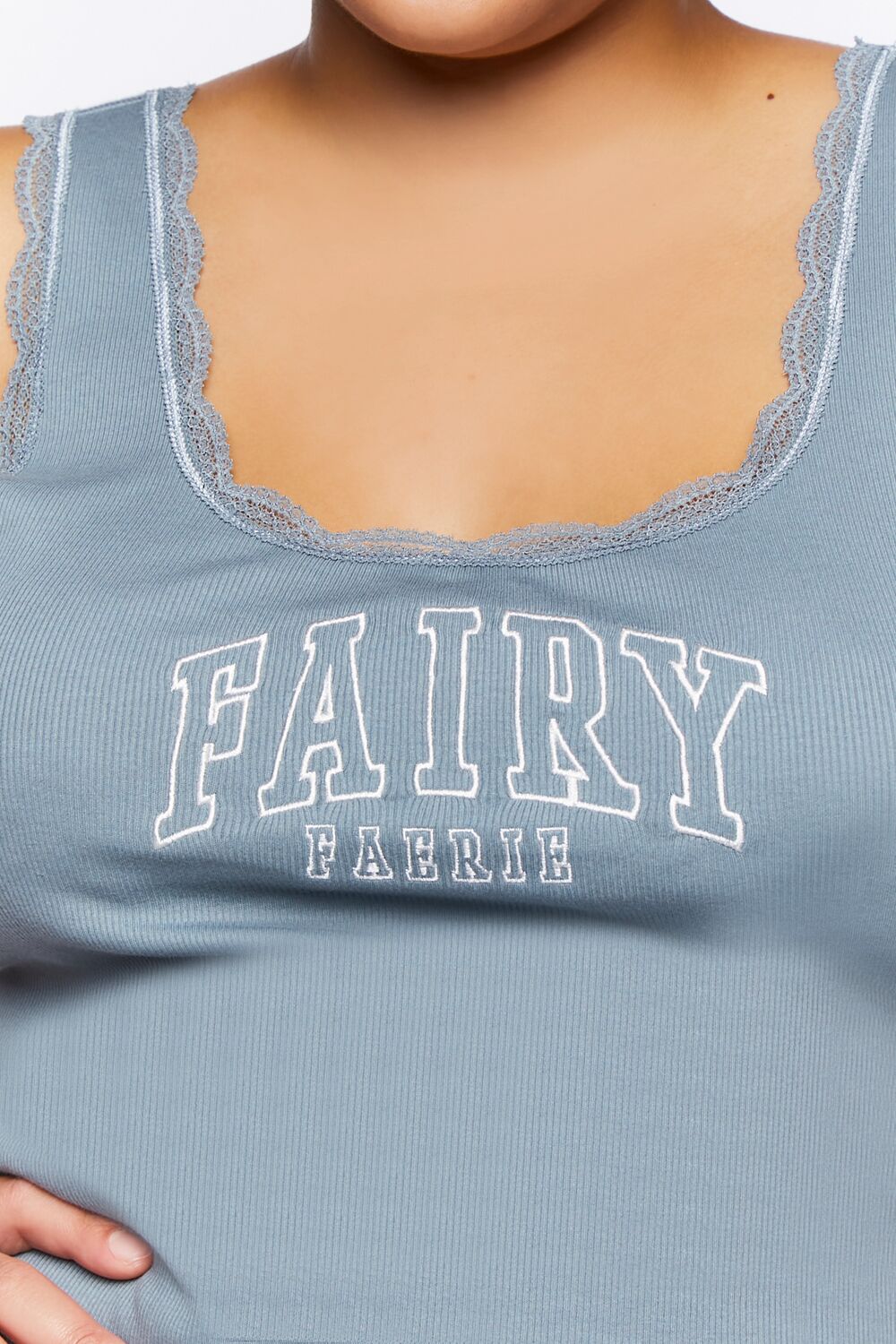 Plus Size Fairy Graphic Tank Top - Image 5
