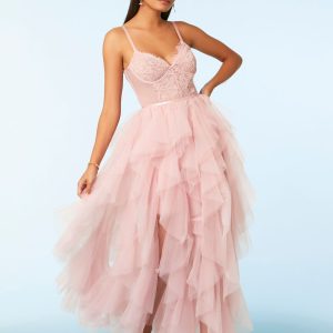 Lace Mini Dress & Tulle Maxi Skirt Set