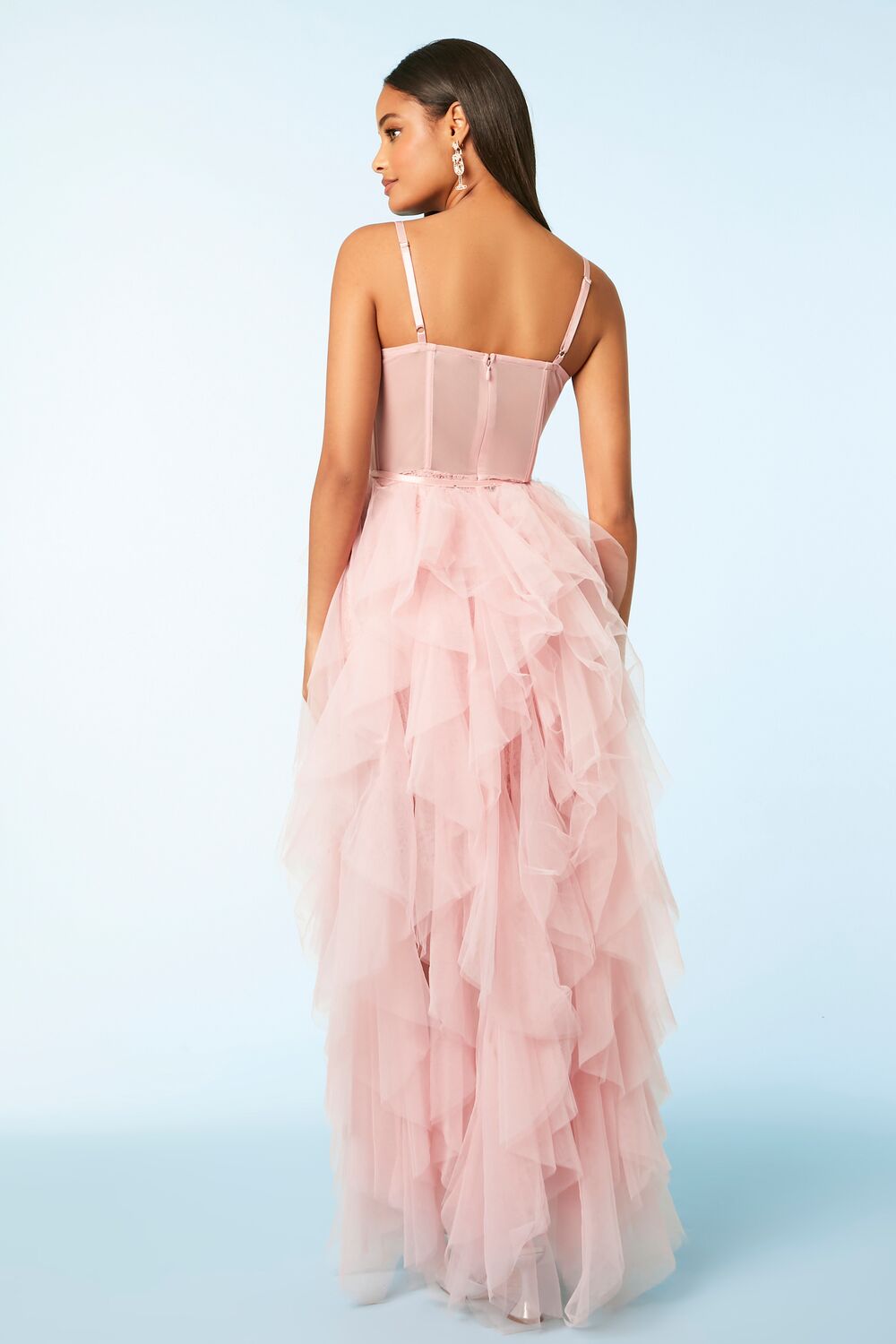 Lace Mini Dress & Tulle Maxi Skirt Set - Image 3