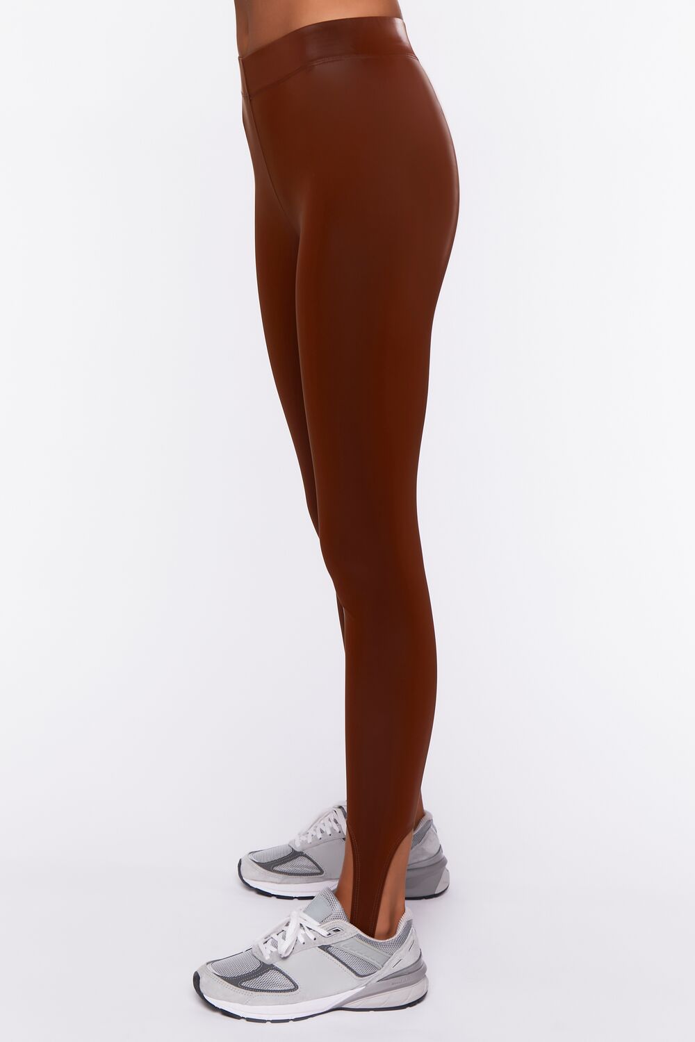 Faux Leather Stirrup Leggings - Image 3